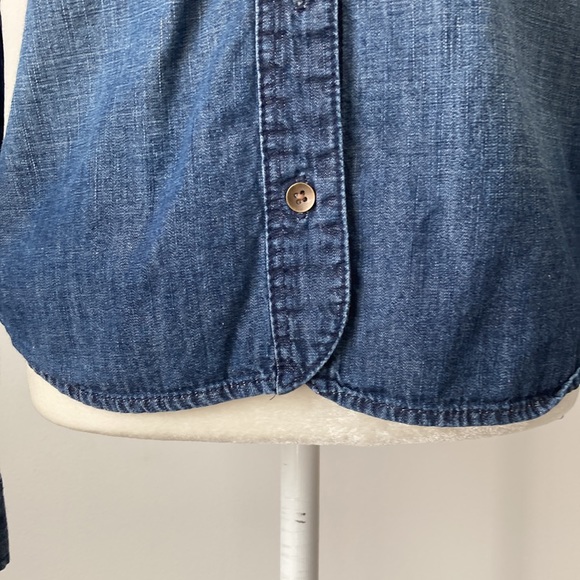 GAP Factory Denim Button Down Long Sleeve Shirt - Picture 5 of 11